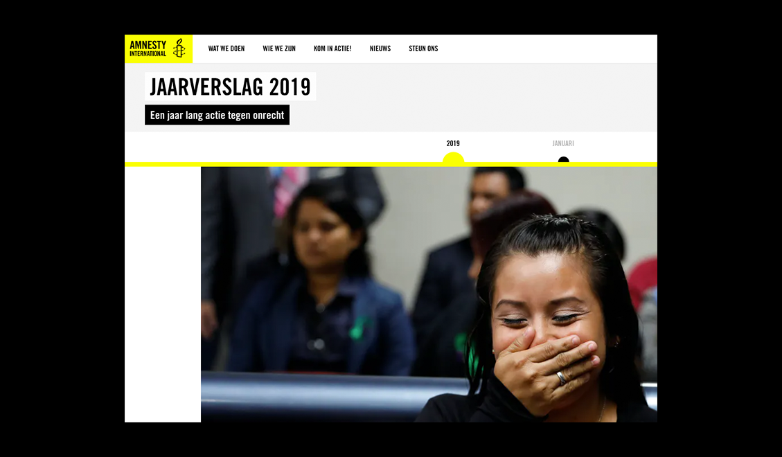 Hero-image jaarverslag Amnesty International